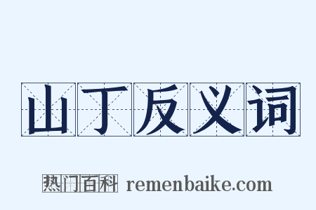 山丁反义词是什么意思的图片